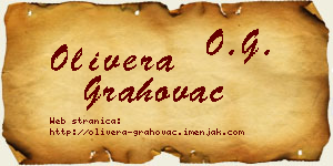 Olivera Grahovac vizit kartica